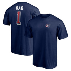 Columbus Blue Jackets Number One Dad Logo T-Shirt Discount