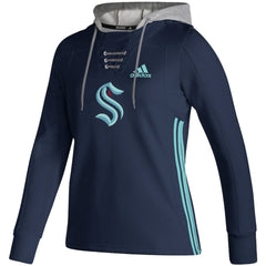 Seattle Kraken adidas Women's Skate Lace AEROREADY Pullover Hoodie Sale