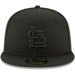 St. Louis Cardinals New Era Black on Black 59FIFTY Fitted Hat | MLB Discount