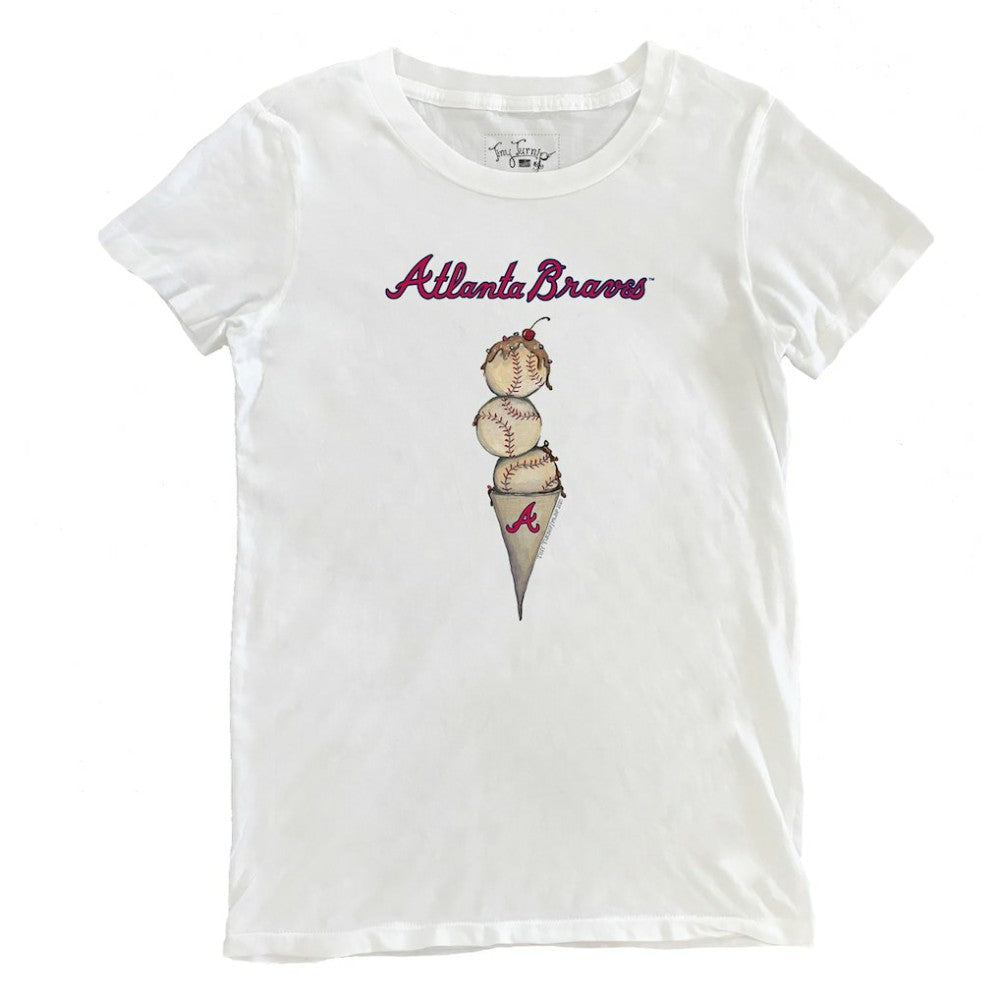Atlanta Braves Tiny Turnip Women's Triple Scoop T-Shirt | MLB On Sale