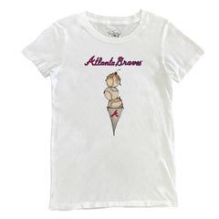 Atlanta Braves Tiny Turnip Women's Triple Scoop T-Shirt | MLB On Sale