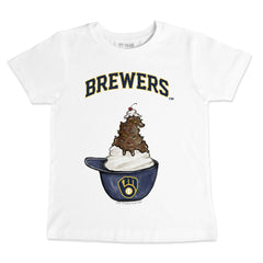 Milwaukee Brewers Tiny Turnip Youth Sundae Helmet T-Shirt | MLB New