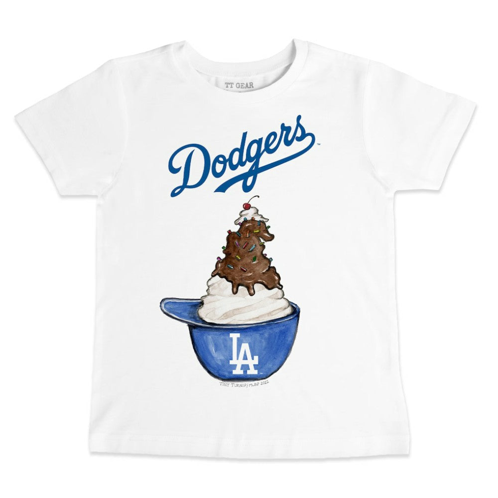 Los Angeles Dodgers Tiny Turnip Youth Sundae Helmet T-Shirt | MLB For sale