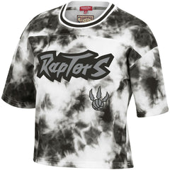 Toronto Raptors Women's Hardwood Classics Tie-Dye Cropped T-Shirt Online