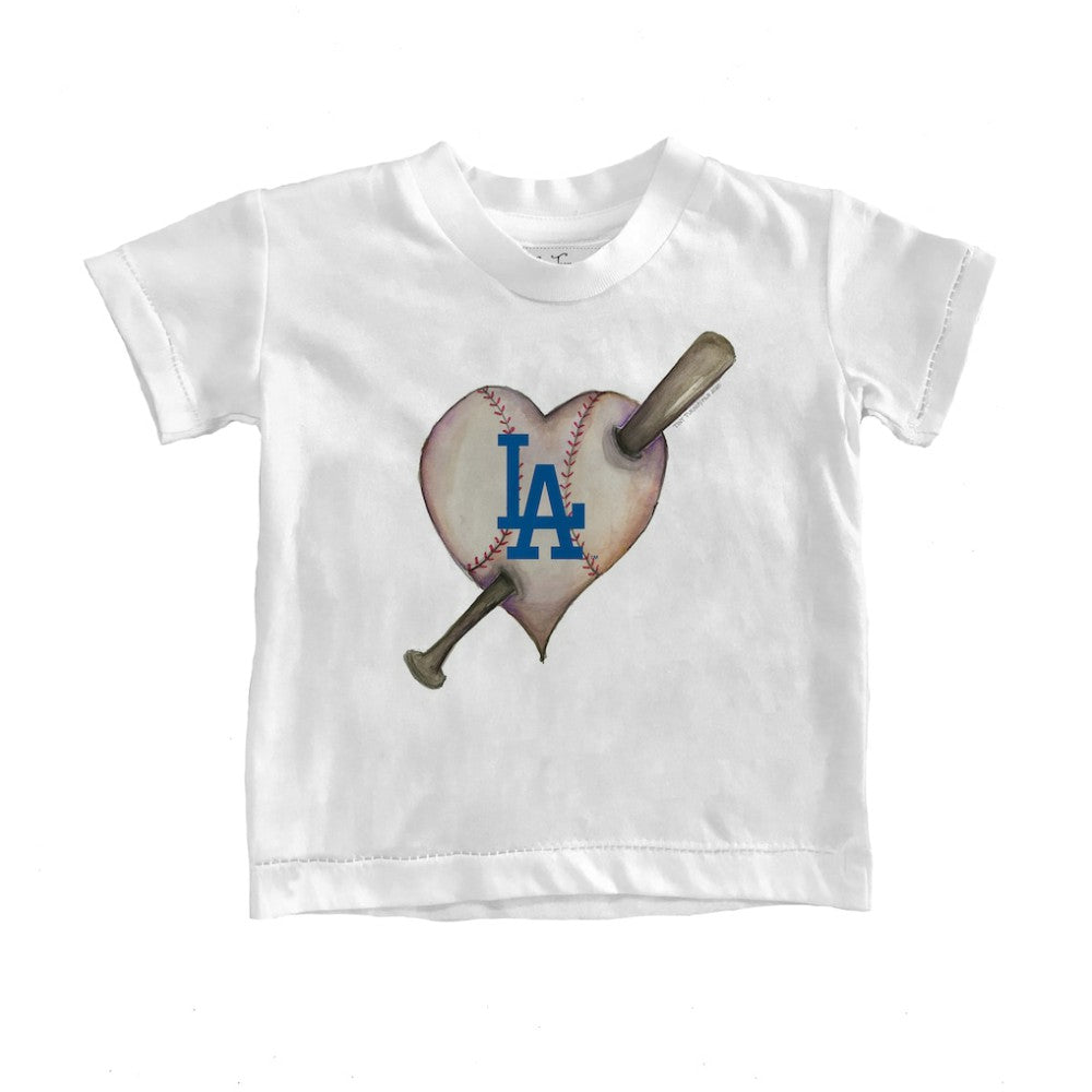 Los Angeles Dodgers Tiny Turnip Youth Heart Bat T-Shirt | MLB Shop