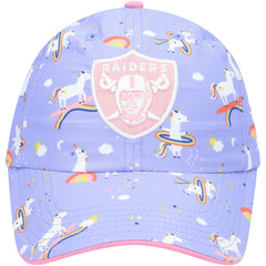 Las Vegas Raiders 47 brand '47 Girls Preschool Unicorn Clean Up Adjustable Hat