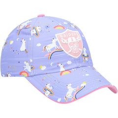 Las Vegas Raiders 47 brand '47 Girls Preschool Unicorn Clean Up Adjustable Hat