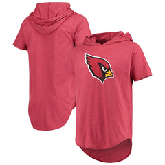 Arizona Cardinals Majestic Threads Primary Logo Tri-Blend Hoodie T-Shirt