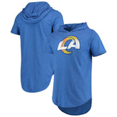 Los Angeles Rams Majestic Threads Primary Logo Tri-Blend Hoodie T-Shirt