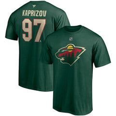 Kirill Kaprizov Minnesota Wild Fanatics Authentic Stack Name & Number T-Shirt Outlet