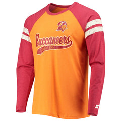 Tampa Bay Buccaneers Starter Throwback League Raglan Long Sleeve Tri-Blend T-Shirt