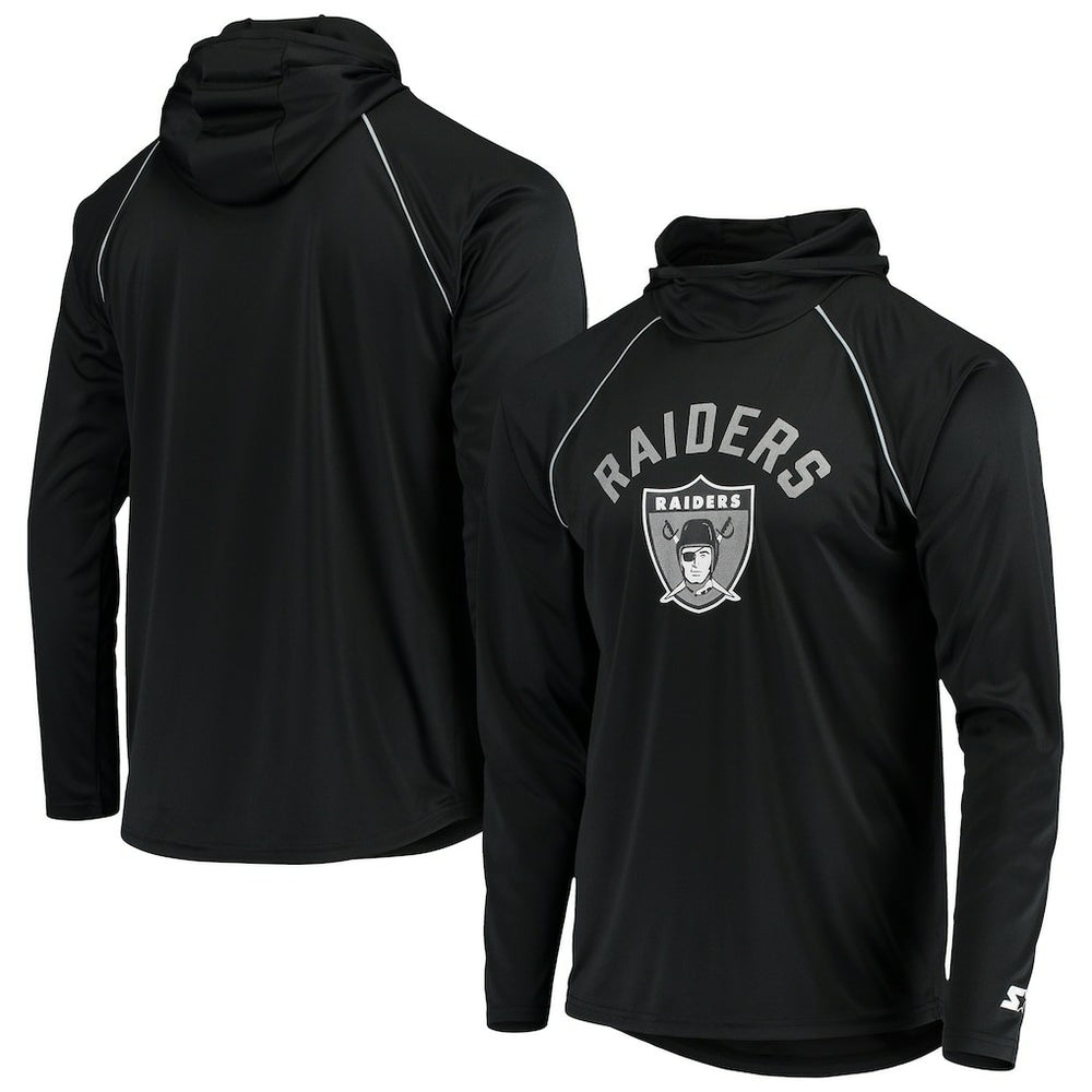 Las Vegas Raiders Starter Throwback Raglan Hoodie Long Sleeve T-Shirt