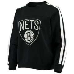 Brooklyn Nets The Wild Collective Women's Perforated Logo Pullover Sweatshirt Online