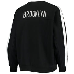 Brooklyn Nets The Wild Collective Women's Perforated Logo Pullover Sweatshirt Online
