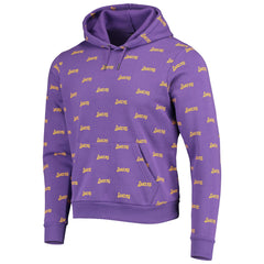 Los Angeles Lakers The Wild Collective Unisex Allover Logo Pullover Hoodie Discount
