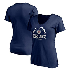 Winnipeg Jets Women's Hail to the North V-Neck T-Shirt Sale