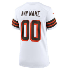 Cleveland Browns Women's 1946 Collection Alternate Custom Jersey - White