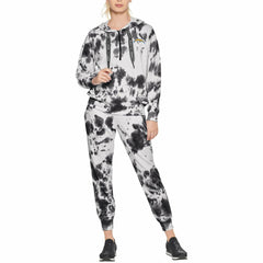 Los Angeles Chargers DKNY Sport Women's Dakota Oversized Tie-Dye Half-Zip Hoodie