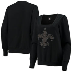 New Orleans Saints Cuce Women's Winners Square Neck Pullover Sweatshirt