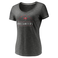 Tampa Bay Buccaneers Fanatics Women's League Leader Space Dye V-Neck T-Shirt
