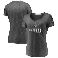 Las Vegas Raiders Fanatics Women's League Leader Space Dye V-Neck T-Shirt