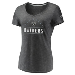 Las Vegas Raiders Fanatics Women's League Leader Space Dye V-Neck T-Shirt