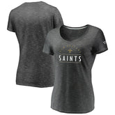 New Orleans Saints Fanatics Women's League Leader Space Dye V-Neck T-Shirt