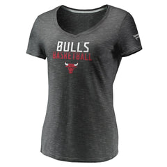 Chicago Bulls Women's Double-Fade Space-Dye V-Neck T-Shirt sale Online