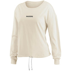 Las Vegas Raiders WEAR by Erin Andrews Women's Long Sleeve Crop Top Shirt
