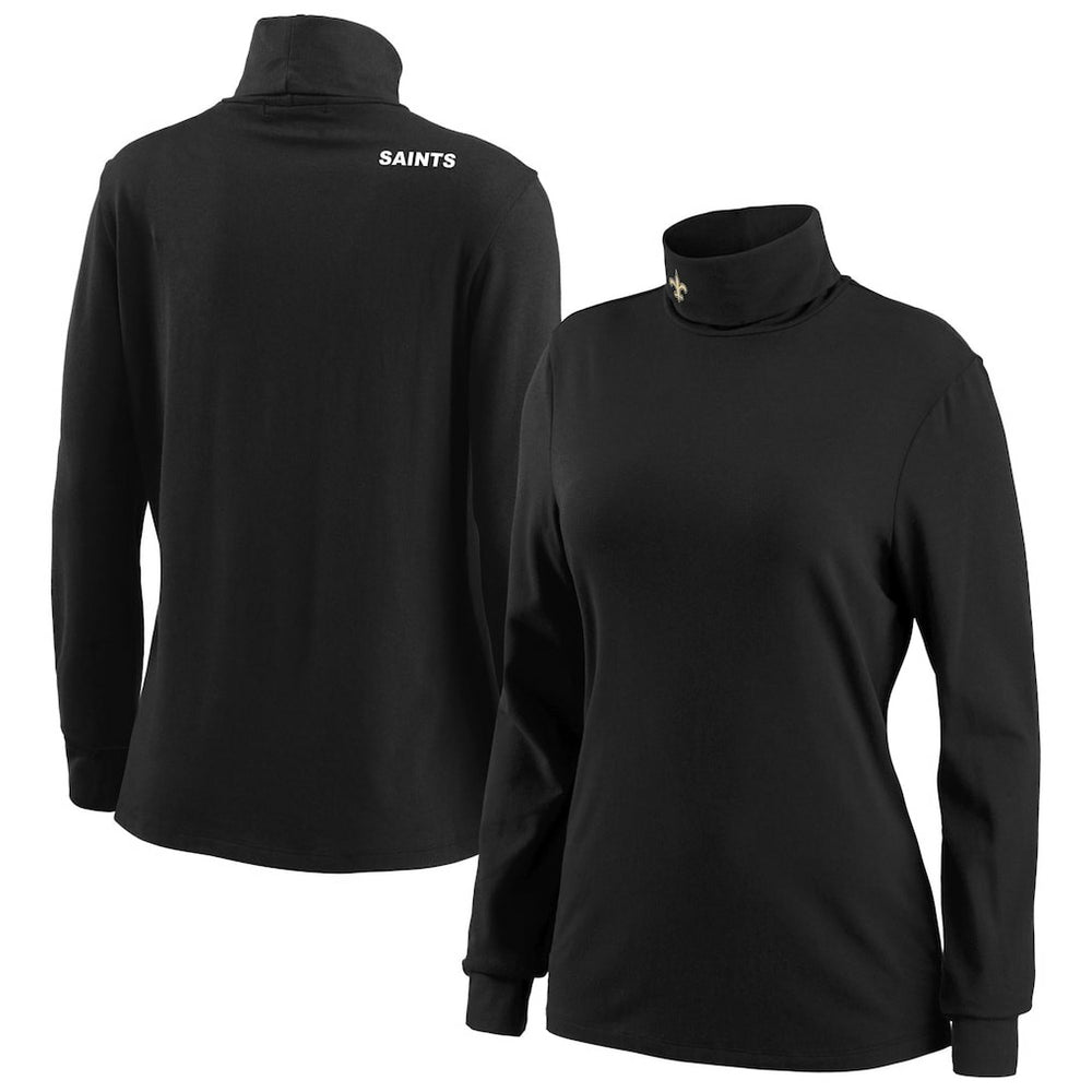 New Orleans Saints WEAR by Erin Andrews Women's Long Sleeve Tri-Blend Turtleneck T-Shirt