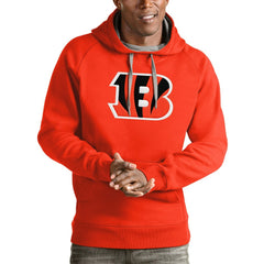 Cincinnati Bengals Antigua Logo Victory Pullover Hoodie