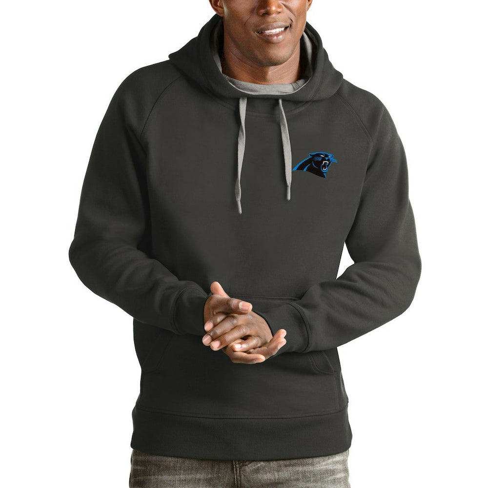 Carolina Panthers Antigua Logo Victory Pullover Hoodie