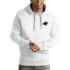 Carolina Panthers Antigua Logo Victory Pullover Hoodie