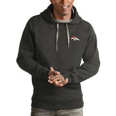 Denver Broncos Antigua Logo Victory Pullover Hoodie