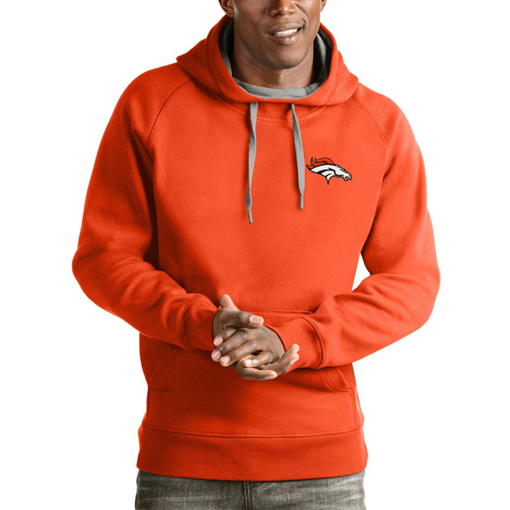 Denver Broncos Antigua Logo Victory Pullover Hoodie