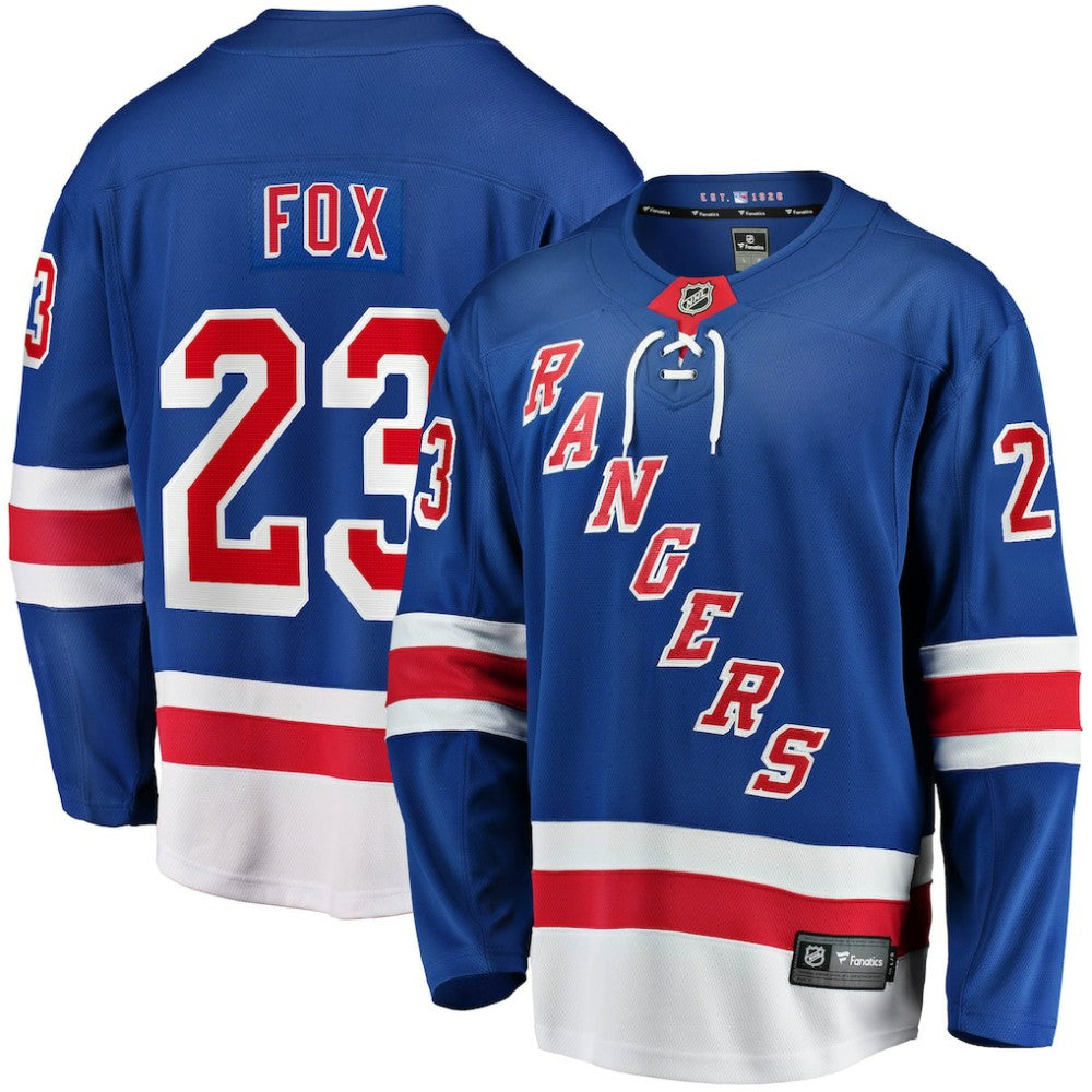 Adam Fox New York Rangers Fanatics Home Breakaway Replica Jersey For Sale