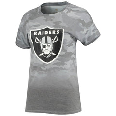 Las Vegas Raiders Juniors Beth Camo Dip-Dye T-Shirt