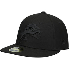 Detroit Lions New Era Black on Black Low Profile 59FIFTY II Fitted Hat