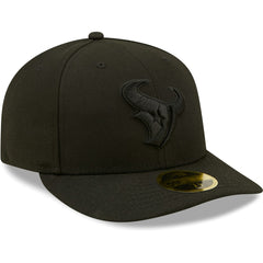 Houston Texans New Era Black on Black Low Profile 59FIFTY II Fitted Hat