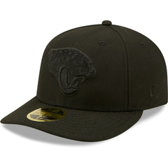 Jacksonville Jaguars New Era Black on Black Low Profile 59FIFTY II Fitted Hat