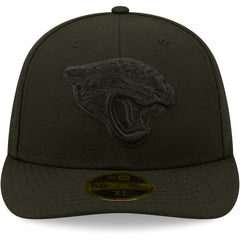 Jacksonville Jaguars New Era Black on Black Low Profile 59FIFTY II Fitted Hat