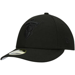 Tennessee Titans New Era Alternate Logo Black on Black Low Profile 59FIFTY II Fitted Hat