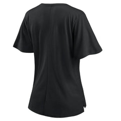 New Orleans Saints Fanatics Women's Southpaw Flutter V-Neck T-Shirt