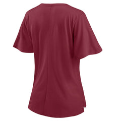 Washington Commanders Fanatics Washington Football Team Women's Southpaw Flutter V-Neck T-Shirt