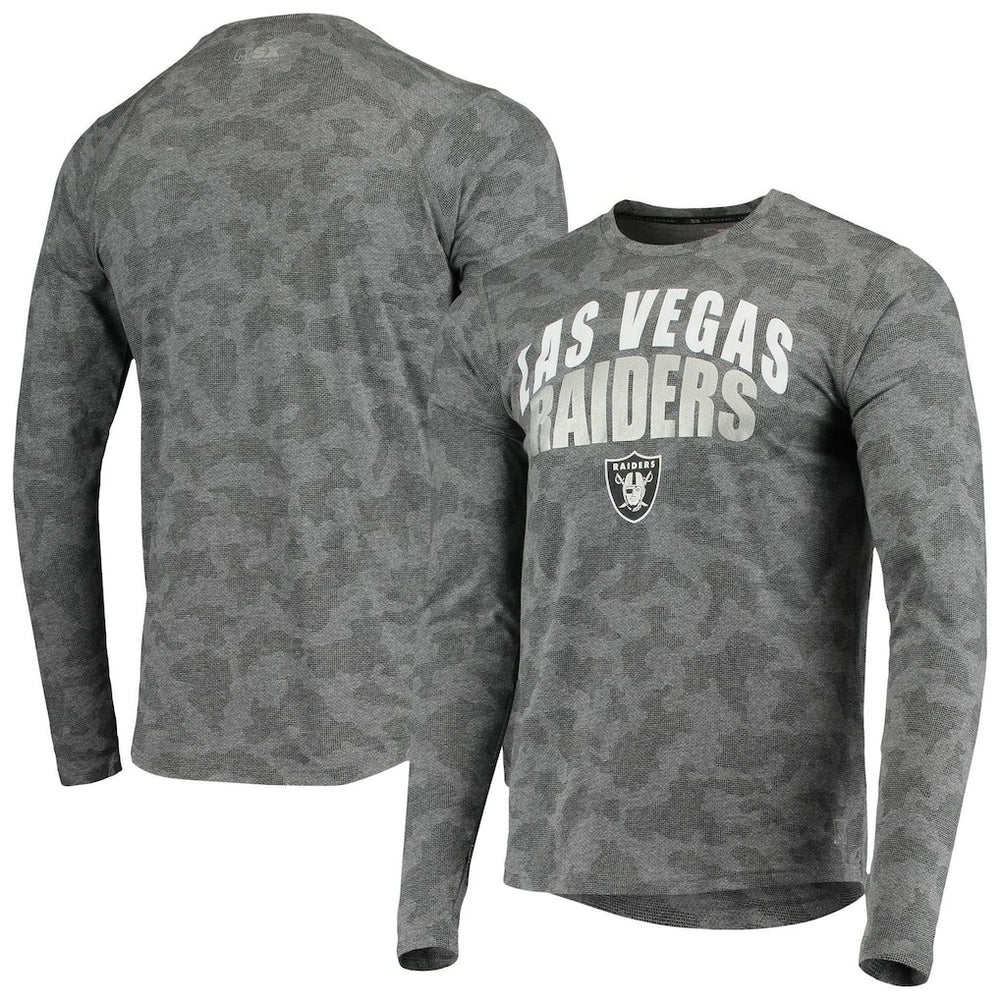 Las Vegas Raiders MSX by Michael Strahan Camo Performance Long Sleeve T-Shirt