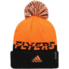Philadelphia Flyers adidas COLD.RDY Cuffed Knit Hat with Pom Sale