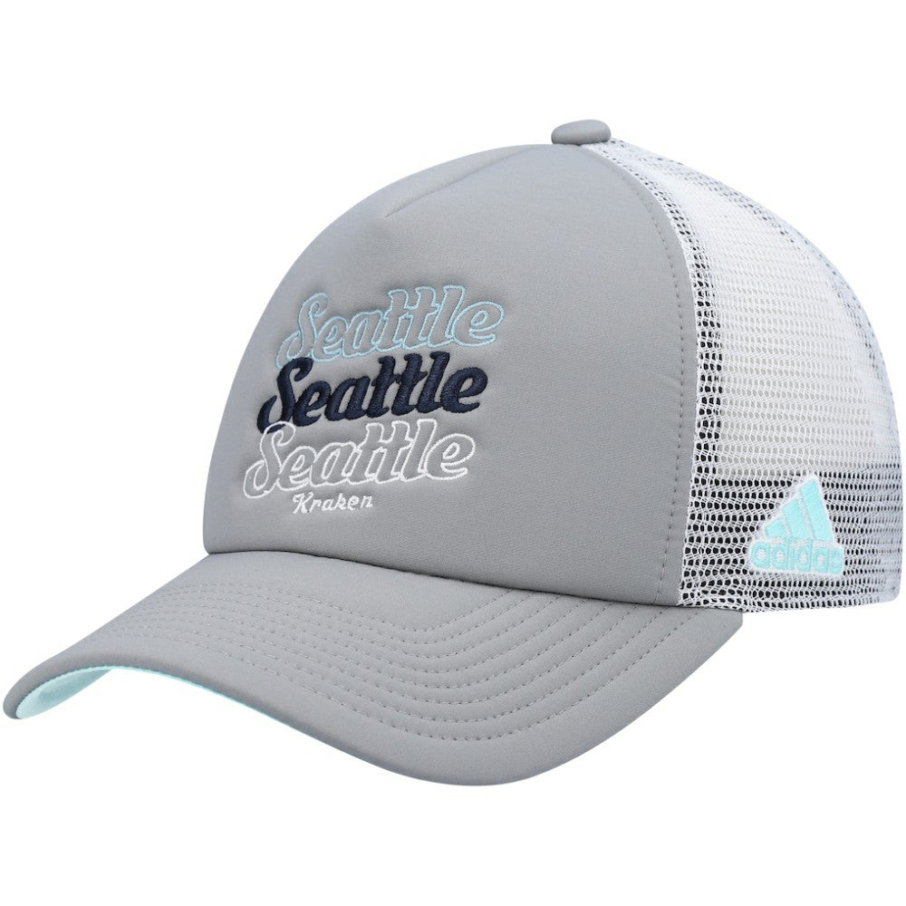 Seattle Kraken adidas Women's Foam Trucker Snapback Hat Outlet
