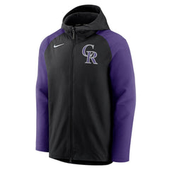 Colorado Rockies Nike Authentic Collection Performance Raglan Full-Zip Hoodie | MLB Outlet