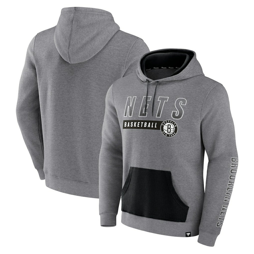 Brooklyn Nets Off The Bench Color Block Pullover Hoodie On Sale