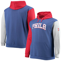 Philadelphia 76ers Big & Tall Double Contrast Pullover Hoodie Discount